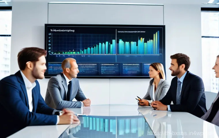 비즈니스 출구 전략의 성과 측정 지표 - **Prompt 1: Strategic Business Growth**
    "A diverse, multinational team of professionals, all wea...