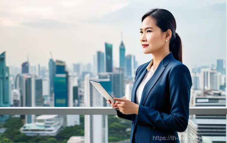 비즈니스 출구 전략과 고객 관계 관리 - **Prompt:** A successful Thai female entrepreneur, in her late 30s, stands confidently in a sleek, m...
