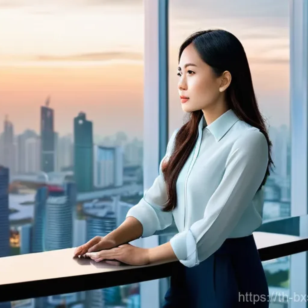 리스크 관리와 출구 전략의 관계 - **Image Prompt 1: Proactive Risk Assessment**
    "A confident Thai entrepreneur, early 30s, female,...