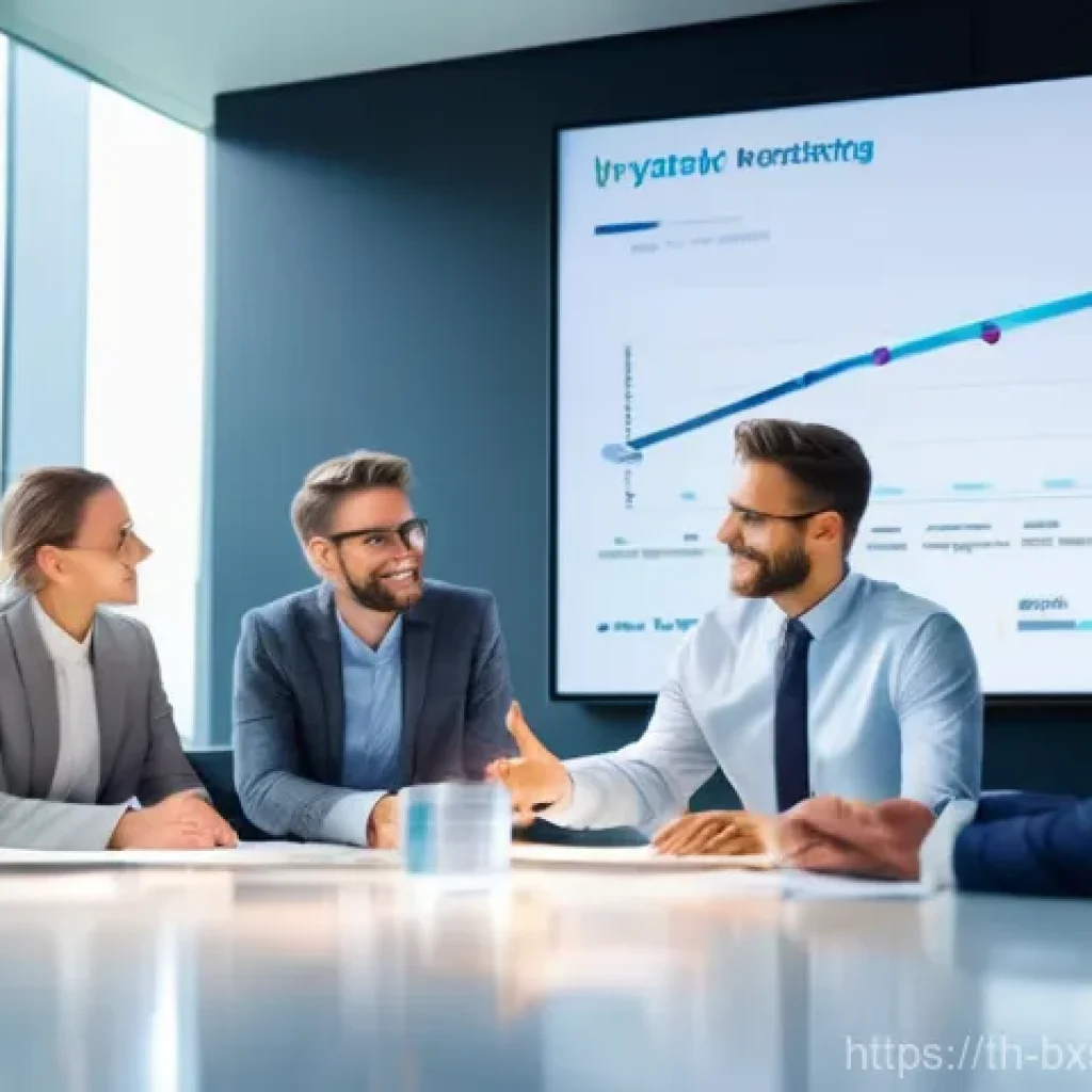 성공적인 출구 전략을 위한 필수 요소 - **Prompt:** "A diverse group of five business professionals, including men and women of various ages...